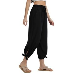 NWT baleaf Women's Wide Leg Size Medium Swim Pants UPF50+ Pants High Waisted NEW